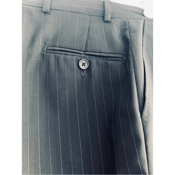 Vintage Perry Ellis Wool Pinstripe Trouser Pants - Picture 5 of 11